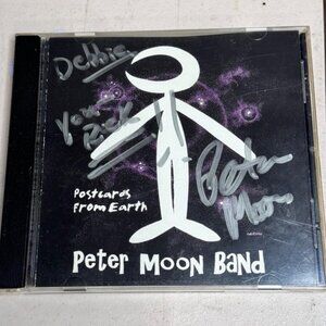 Peter Moon Band Postcards From Earth 2002 Autographed CD Album